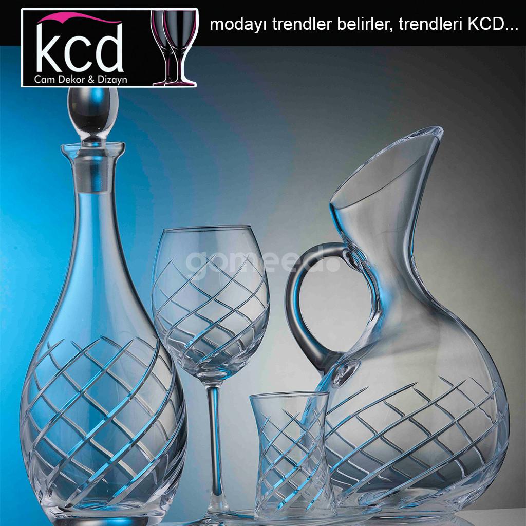 KCD Cam Dekor ve Dizayn 3482 Armoni Set - KCD Glass Decor and Design 3482 Harmony Set