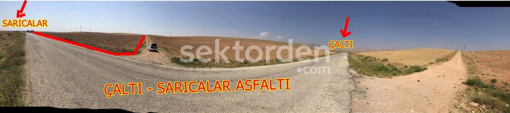 Konya Sarıcalar da 56.563 m2 yol üzeri Müstakil Tarla