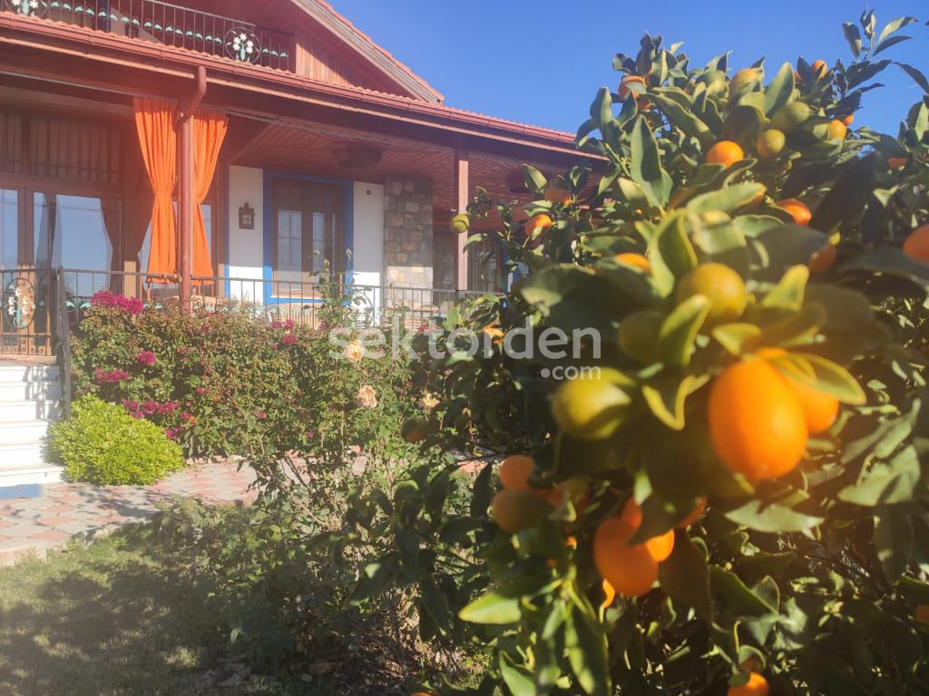MUĞLA DALYAN ORTACADA SATILIK 3500 M2 ARSA İÇİNDE 380 M2 4+2 MALİKANE