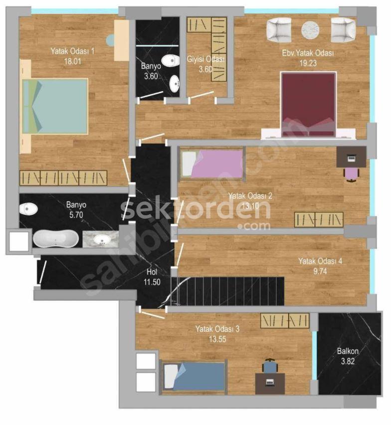 EMLAK WORKS'DEN 11.KATTA ÖZEL TASARIM HAVUZLU 4.5+1 SATILIK DUBLEKS