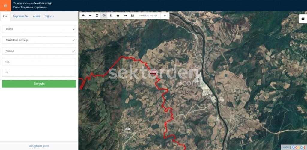 BURSA KILIÇ'TAN MUSTAFAKEMALPAŞA YENİCE DE SATILIK TARLA 4500m2