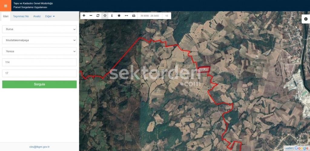 BURSA KILIÇ'TAN MUSTAFAKEMALPAŞA YENİCE DE SATILIK TARLA 4500m2